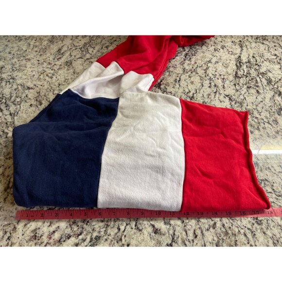 Levis Womens Sweatshirt Small Colorblock Hoodie Red White Navy Cotton Sportswear - Picture 10 of 10